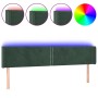 Dunkelgrünes Samtkopfteil mit LED 203x16x78/88 cm von vidaXL, Kopf- und Fußteile - Ref: Foro24-3123165, Preis: 79,81 €, Rabat...