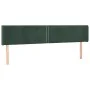 Dark green velvet headboard with LED 203x16x78/88 cm by vidaXL, Headboards and footboards - Ref: Foro24-3123165, Price: 82,64...