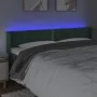 Dark green velvet headboard with LED 203x16x78/88 cm by vidaXL, Headboards and footboards - Ref: Foro24-3123165, Price: 82,64...