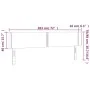Hellgraues Samtkopfteil mit LED 183x16x78/88 cm von vidaXL, Kopf- und Fußteile - Ref: Foro24-3123156, Preis: 65,38 €, Rabatt: %