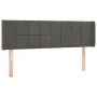 Cabecero con LED de terciopelo gris oscuro 147x16x78/88 cm de vidaXL, Cabeceros y pies de cama - Ref: Foro24-3123285, Precio:...