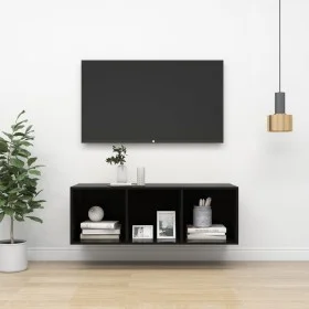 Glänzend schwarzer Wand-TV-Schrank aus Sperrholz, 37 x 37 x 107 cm von vidaXL, TV-Möbel - Ref: Foro24-805487, Preis: 42,63 €,...