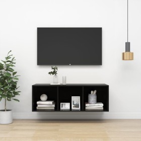 Glänzend schwarzer Wand-TV-Schrank aus Sperrholz, 37 x 37 x 107 cm von vidaXL, TV-Möbel - Ref: Foro24-805487, Preis: 43,05 €,...