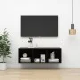 Mueble TV pared madera contrachapada negro brillo 37x37x107cm de vidaXL, Muebles TV - Ref: Foro24-805487, Precio: 42,59 €, De...