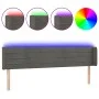Dark gray velvet headboard with LED 203x16x78/88 cm by vidaXL, Headboards and footboards - Ref: Foro24-3123443, Price: 65,22 ...