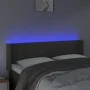 Dunkelgraues Samtkopfteil mit LED 147x16x78/88 cm von vidaXL, Kopf- und Fußteile - Ref: Foro24-3123523, Preis: 76,82 €, Rabat...