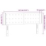 Kopfteil aus schwarzem Stoff mit LED 147x16x78/88 cm von vidaXL, Kopf- und Fußteile - Ref: Foro24-3123670, Preis: 70,72 €, Ra...