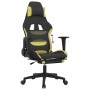 Gaming-Stuhl mit Fußstütze aus hellgrünem und schwarzem Stoff von vidaXL, Gaming-Stühle - Ref: Foro24-3143748, Preis: 123,30 ...