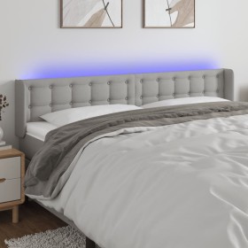 Hellgraues Stoffkopfteil mit LED 163x16x78/88 cm von vidaXL, Kopf- und Fußteile - Ref: Foro24-3123676, Preis: 81,17 €, Rabatt: %