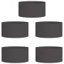 Jardineras 5 pcs Negro 40 x 40 x 20 cm Acero