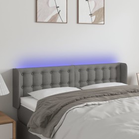 Dark gray fabric headboard with LED 147x16x78/88 cm by vidaXL, Headboards and footboards - Ref: Foro24-3123669, Price: 80,22 ...