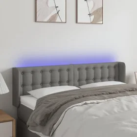 Dark gray fabric headboard with LED 147x16x78/88 cm by vidaXL, Headboards and footboards - Ref: Foro24-3123669, Price: 80,08 ...