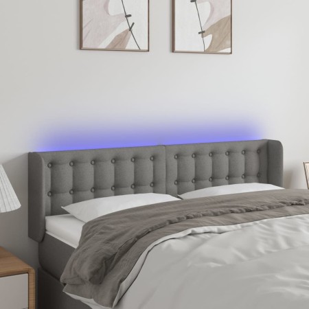 Dunkelgraues Stoffkopfteil mit LED 147x16x78/88 cm von vidaXL, Kopf- und Fußteile - Ref: Foro24-3123669, Preis: 80,22 €, Raba...