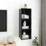 Mueble TV pared madera contrachapada negro brillo 37x37x107cm de vidaXL, Muebles TV - Ref: Foro24-805487, Precio: 42,59 €, De...