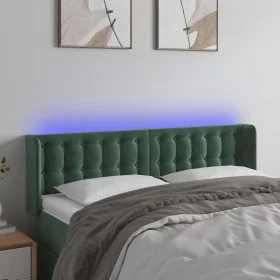 LED-Kopfteil aus dunkelgrünem Samt, 147 x 16 x 78/88 cm von vidaXL, Kopf- und Fußteile - Ref: Foro24-3123721, Preis: 82,64 €,...