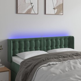 LED-Kopfteil aus dunkelgrünem Samt, 147 x 16 x 78/88 cm von vidaXL, Kopf- und Fußteile - Ref: Foro24-3123721, Preis: 84,95 €,...