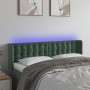 Dark green velvet LED headboard 147x16x78/88 cm by vidaXL, Headboards and footboards - Ref: Foro24-3123721, Price: 84,86 €, D...