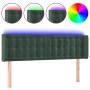 Dark green velvet LED headboard 147x16x78/88 cm by vidaXL, Headboards and footboards - Ref: Foro24-3123721, Price: 84,86 €, D...