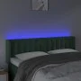 LED-Kopfteil aus dunkelgrünem Samt, 147 x 16 x 78/88 cm von vidaXL, Kopf- und Fußteile - Ref: Foro24-3123721, Preis: 82,64 €,...