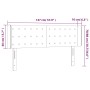 LED-Kopfteil aus dunkelgrünem Samt, 147 x 16 x 78/88 cm von vidaXL, Kopf- und Fußteile - Ref: Foro24-3123721, Preis: 84,95 €,...