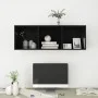 Mueble TV pared madera contrachapada negro brillo 37x37x107cm de vidaXL, Muebles TV - Ref: Foro24-805487, Precio: 42,59 €, De...
