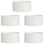 Jardineras 5 pcs Blanco 40 x 40 x 20 cm Acero