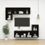 Mueble TV pared madera contrachapada negro brillo 37x37x107cm de vidaXL, Muebles TV - Ref: Foro24-805487, Precio: 42,59 €, De...