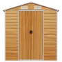 Garden shed light brown galvanized steel 191x810x198 cm by vidaXL, Sheds - Ref: Foro24-3188283, Price: 1,00 €, Discount: %