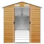 Garden shed light brown galvanized steel 191x810x198 cm by vidaXL, Sheds - Ref: Foro24-3188283, Price: 1,00 €, Discount: %
