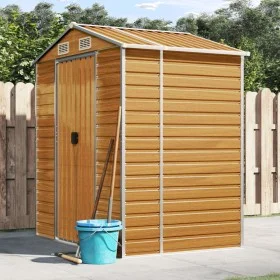 Gartenhaus aus verzinktem Stahl in hellbraun 191x130x198 cm von vidaXL, Schuppen - Ref: Foro24-3188275, Preis: 275,57 €, Raba...