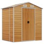 Caseta de jardín acero galvanizado marrón claro 191x130x198 cm de vidaXL, Cobertizos - Ref: Foro24-3188275, Precio: 283,29 €,...
