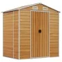 Garden shed made of light brown galvanized steel, measuring 191x130x198 cm. by vidaXL, Sheds - Ref: Foro24-3188275, Price: 27...