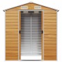 Caseta de jardín acero galvanizado marrón claro 191x130x198 cm de vidaXL, Cobertizos - Ref: Foro24-3188275, Precio: 283,29 €,...