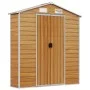 Garden shed made of light brown galvanized steel, measuring 191x130x198 cm. by vidaXL, Sheds - Ref: Foro24-3188275, Price: 27...