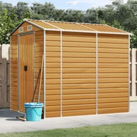 Light brown galvanized steel garden shed 191x215x198 cm by vidaXL, Sheds - Ref: Foro24-3188276, Price: 374,31 €, Discount: %