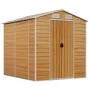 Caseta de jardín acero galvanizado marrón claro 191x215x198 cm de vidaXL, Cobertizos - Ref: Foro24-3188276, Precio: 371,08 €,...