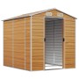 Gartenhaus aus hellbraunem, verzinktem Stahl, 191 x 215 x 198 cm von vidaXL, Schuppen - Ref: Foro24-3188276, Preis: 384,28 €,...