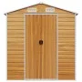 Caseta de jardín acero galvanizado marrón claro 191x215x198 cm de vidaXL, Cobertizos - Ref: Foro24-3188276, Precio: 371,08 €,...