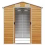Caseta de jardín acero galvanizado marrón claro 191x215x198 cm de vidaXL, Cobertizos - Ref: Foro24-3188276, Precio: 371,08 €,...