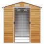 Gartenhaus aus hellbraunem, verzinktem Stahl, 191 x 215 x 198 cm von vidaXL, Schuppen - Ref: Foro24-3188276, Preis: 384,28 €,...