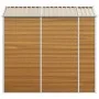 Caseta de jardín acero galvanizado marrón claro 191x215x198 cm de vidaXL, Cobertizos - Ref: Foro24-3188276, Precio: 371,08 €,...