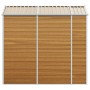 Gartenhaus aus hellbraunem, verzinktem Stahl, 191 x 215 x 198 cm von vidaXL, Schuppen - Ref: Foro24-3188276, Preis: 384,28 €,...