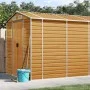 Caseta de jardín acero galvanizado marrón claro 191x725x198 cm de vidaXL, Cobertizos - Ref: Foro24-3188282, Precio: 973,82 €,...
