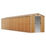 Caseta de jardín acero galvanizado marrón claro 191x895x198 cm