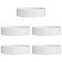 Jardineras 5 pcs Blanco 80 x 80 x 20 cm Acero