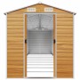 Caseta de jardín acero galvanizado marrón claro 191x895x198 cm