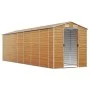 Garden shed light brown galvanized steel 191x640x198 cm by vidaXL, Sheds - Ref: Foro24-3188281, Price: 889,48 €, Discount: %