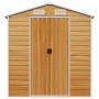 Garden shed light brown galvanized steel 191x640x198 cm by vidaXL, Sheds - Ref: Foro24-3188281, Price: 917,28 €, Discount: %