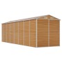 Garden shed light brown galvanized steel 191x640x198 cm by vidaXL, Sheds - Ref: Foro24-3188281, Price: 917,28 €, Discount: %