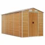 Gartenhaus aus hellbraunem, verzinktem Stahl, 191 x 385 x 198 cm von vidaXL, Schuppen - Ref: Foro24-3188278, Preis: 591,07 €,...
